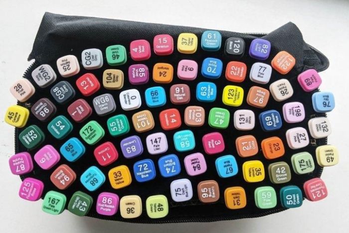 Markere pentru schițe Touch Cool, dublu capăt, 80 buc.