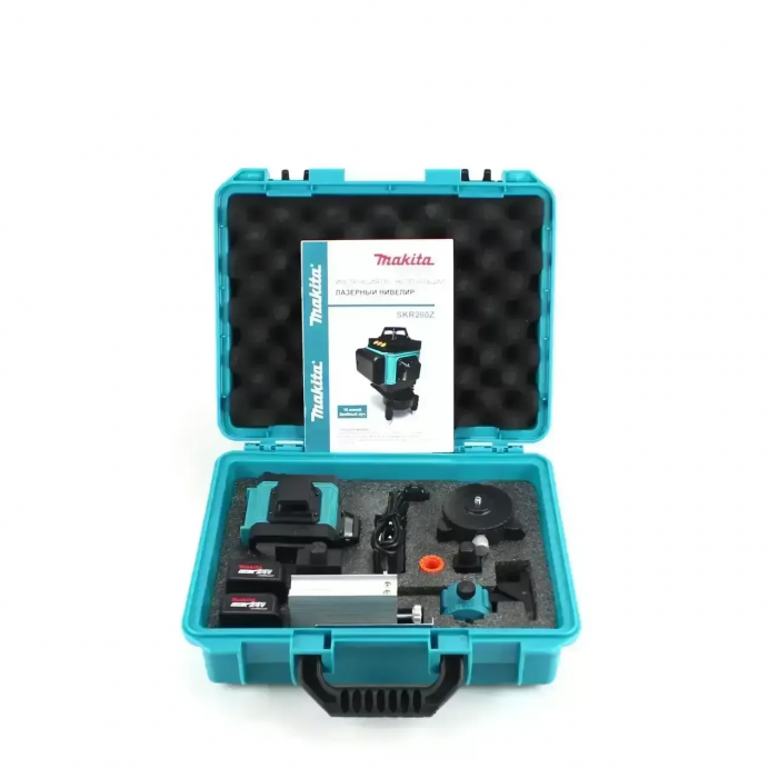 Nivel laser cu acumulator (4D, 16 raze), 2 acumulatori