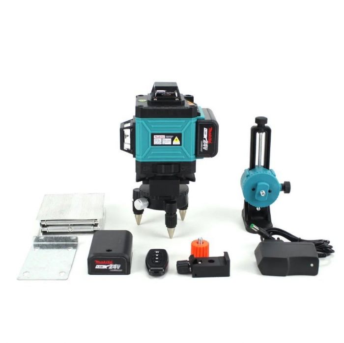 Nivel laser cu acumulator (4D, 16 raze), 2 acumulatori