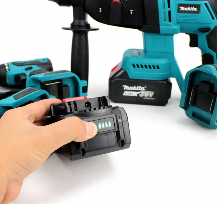 Set de scule electrice 4 în 1: 4 acumulatori, 36v / 6.0 Ah