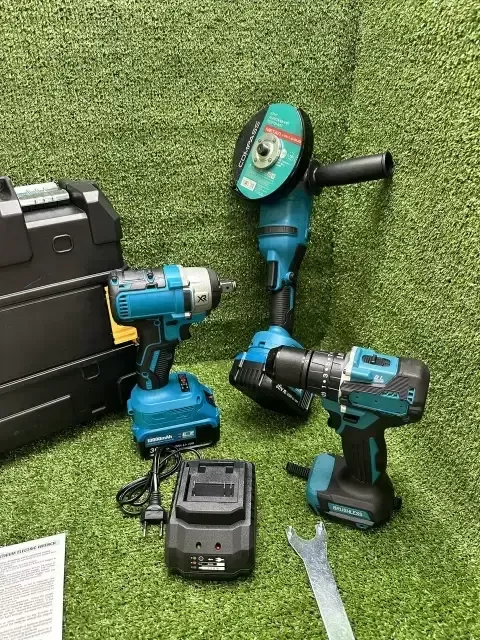 Set de scule electrice cu acumulator 3 în 1: 2 acumulatori 36V/5A.h.