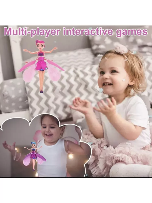 Jucărie interactivă; zână zburătoare, cu telecomandă, roz