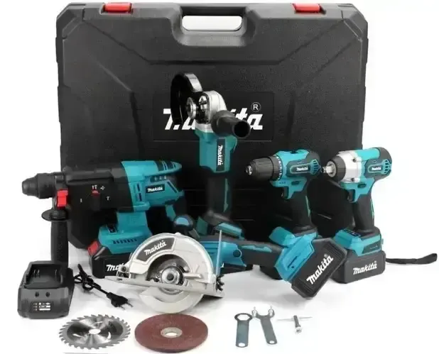 Set de scule electrice 5 în 1: 5 acumulatori, 36v / 6.0 Ah