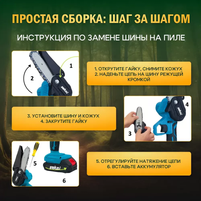 Set acumulator 2în1 Foarfecă + Fierăstrău 800W, 2 acumulatori