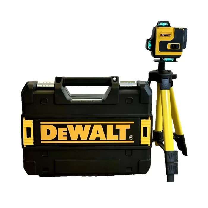 Nivelă laser cu acumulator (4D, 16 raze), 2 acumulatori