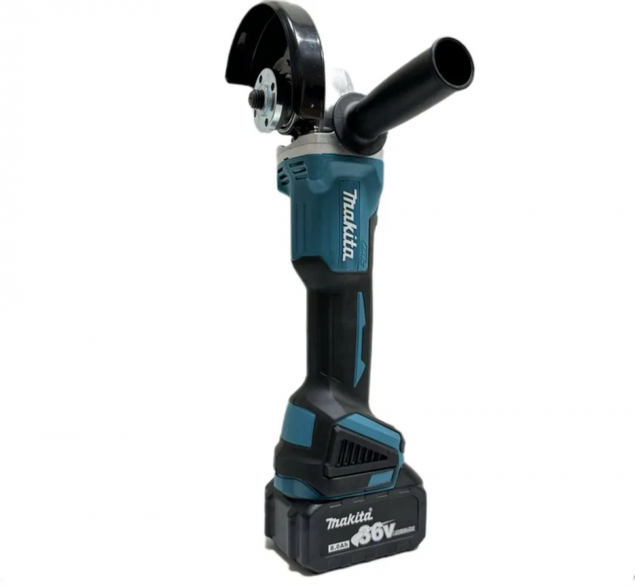 Set de scule cu acumulator: polizor unghiular (ȘM) + șurubelniță, cu acumulatori interschimbabili, în geantă