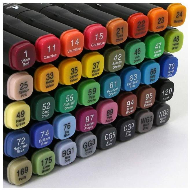 Markere pentru schițe Touch Cool, dublu capăt, 80 buc.