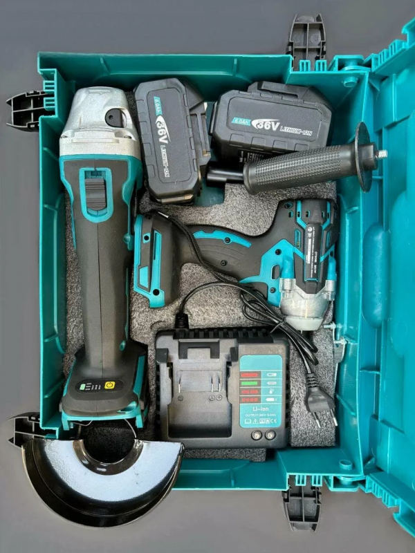 Set 2în1 Acumulator 36V (Cheie cu Impact DTW301 + Polizor Unghiular DGA504)