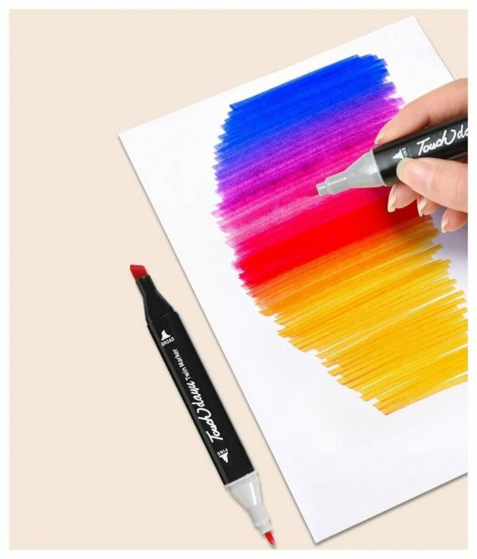 Markere pentru schițe Touch Cool, dublu capăt, 80 buc.
